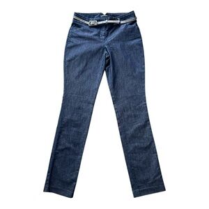 Express Design Studio Editor Dark Jean color  Dress Pants Womens Sz 2‎ with belt